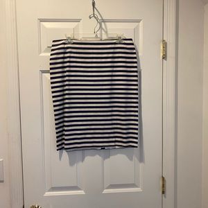 Talbots White and Blue Women’s Striped Skirt